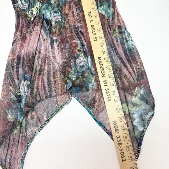 Anac Kimi Y2K Long Babydoll Top Indie Asymmetric Ethereal Fairy Festival Mesh - Picture 12 of 12